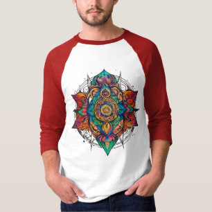 T-shirt Dessin d'encre mystique Logo de tatouage - Croissa