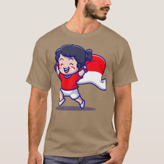 T-shirt Dessin Drapeau Indonésien