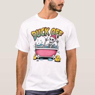 T-shirt Dessin drôle de squelette - Canard dégage - 61161