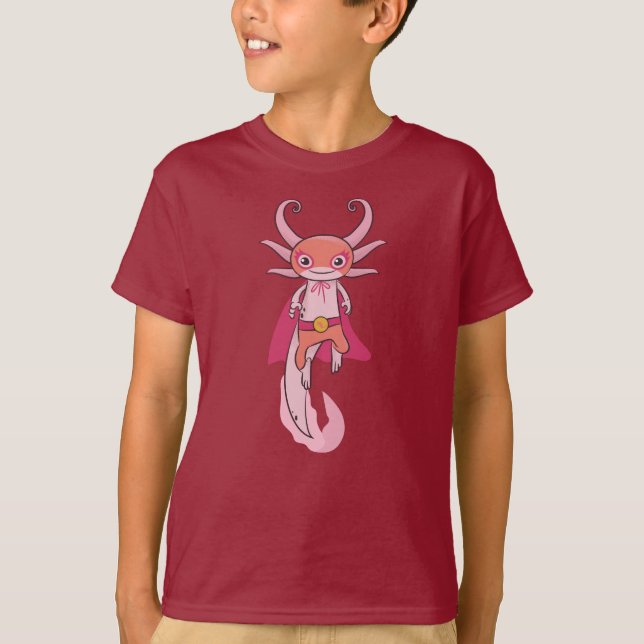T-shirt Dessin du lutteur mexicain Axolotl Luchador T (Devant)