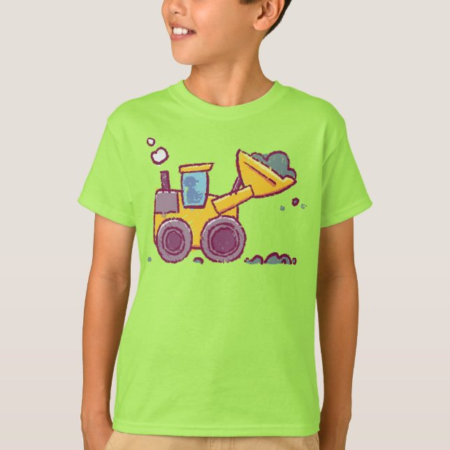 T-shirt Dessin du véhicule de chargement - Inspiré par les (Devant)