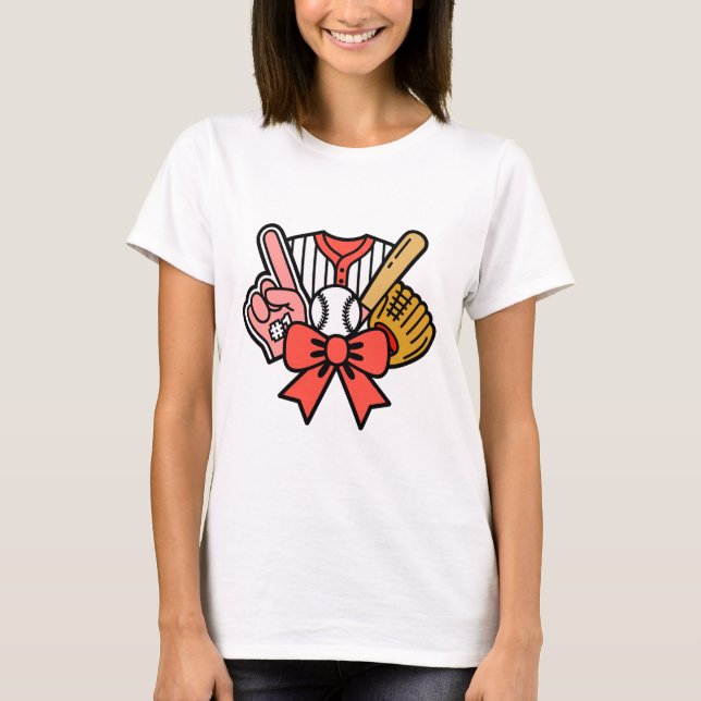 T-shirt Dessin du Ventilateur sportif de baseball de balle (Devant)