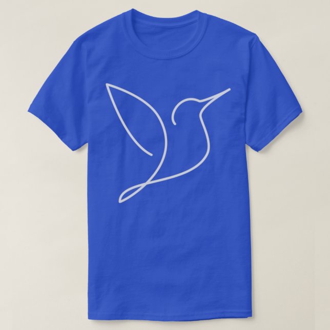 T-shirt dessin d'une ligne de colibri (Design devant)