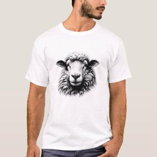 T-shirt Dessin d'une tête de mouton