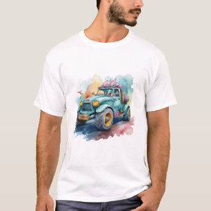 T-shirt dessin en aquarelle avec vitesse