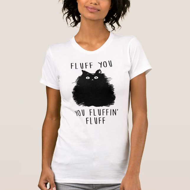 T-shirt Dessin Fluit You Black Cat (Devant)