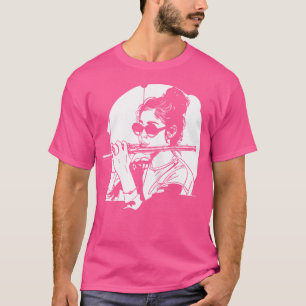 T-shirt Dessin Flûtiste Féminin Duet