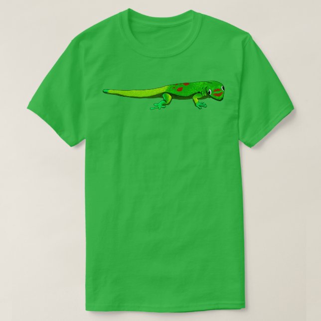 T-shirt Dessin gecko jour de poussière d'or (Design devant)