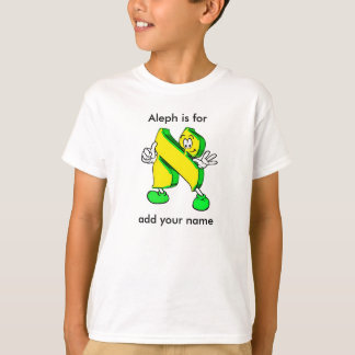 T-shirt Dessin hébreu Alef Caractère long manche Tee