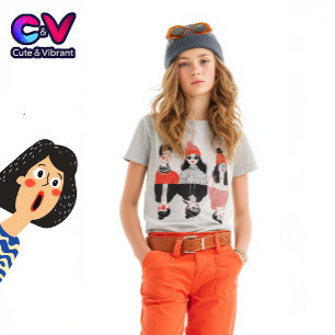 T-Shirt Dessin moderne simple des jeunes cool