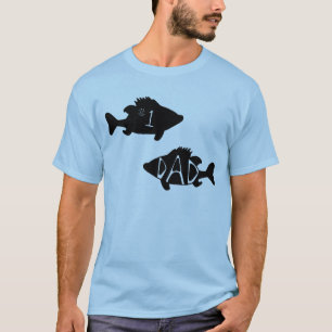 T-shirt Dessin noir créatif de poisson de papa numéro un