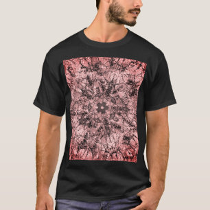 T-shirt Dessin ornemental de mandala à texture de rose dor