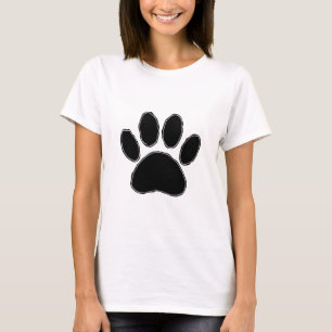 T-shirt Dessin Paw Chien En Noir