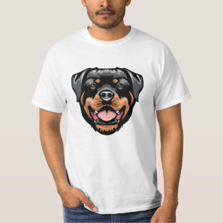 T-shirt Dessin Portrait de Rottweiler