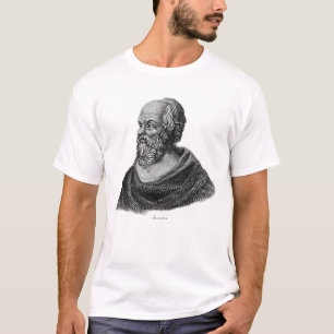 T-shirt Dessin Portrait du philosophe grec Socrates