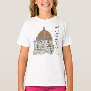 T-shirt Dessin stylo et encre du Duomo Florence Italie