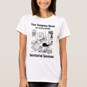 T-shirt Dessin sur les services de secrétariat pour person
