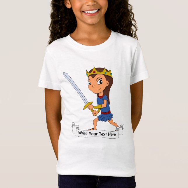 T-Shirt Dessin sur mesure de la princesse guerrière (Devant)