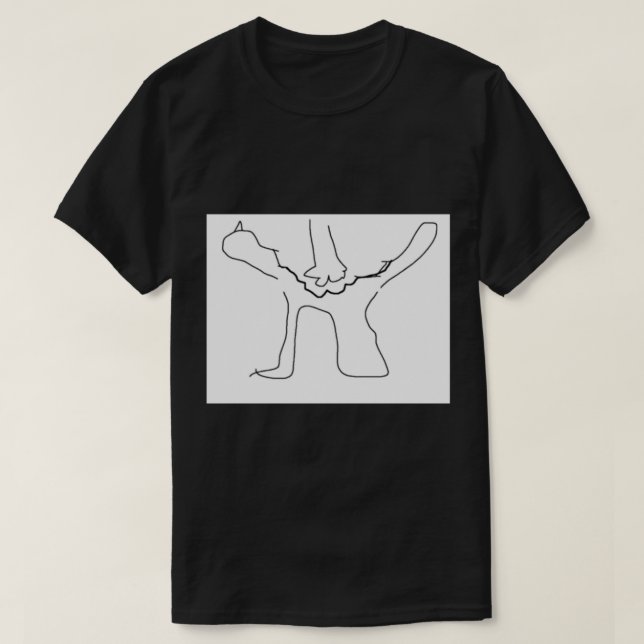 T-shirt Dessin xQc Cat long (Design devant)