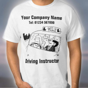 T-shirt Dessinateur instructeur de conduite à personnalise