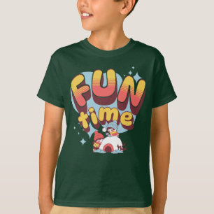 T-shirt dessins eskimo mignons, citations "Fun Time"