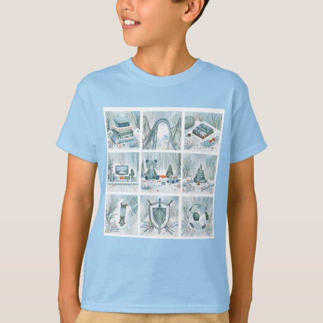 T-shirt Dessous de verre à rouleaux neigeux Jouets au choc (Devant)