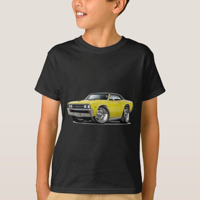 T-shirt Dessus 1967 noir jaune de Chevelle (Devant)