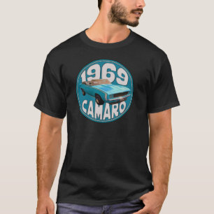 T-shirt Dessus 1969 bleu-clair de chiffon de Camaro