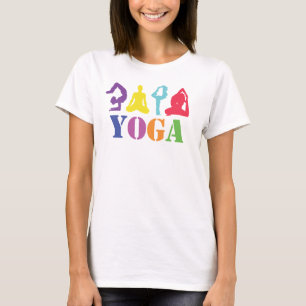 T-shirt Dessus coloré de conception de yoga