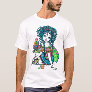 T-shirt Dessus d'art de gâteau de tasse féerique de
