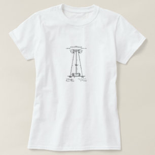 T-shirt Dessus de brevet de Nikola Tesla