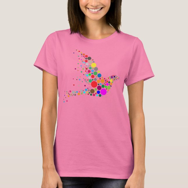 T-shirt Dessus de cercle de Flowy des femmes (Devant)