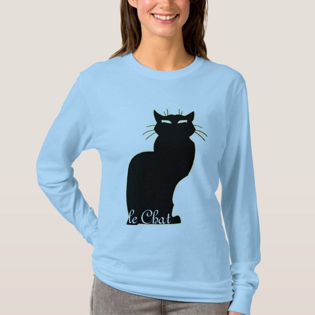 T-shirt Dessus de chat de Shirt le Chat Ladies du chat (Devant)