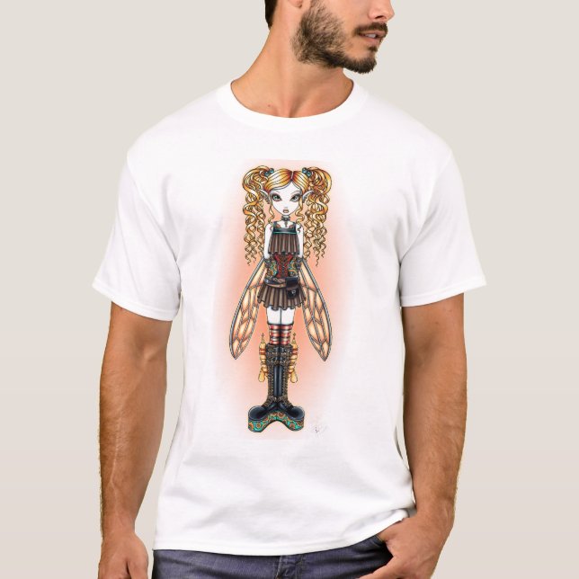 T-shirt Dessus de fée de "Kayla" Steampunk (Devant)