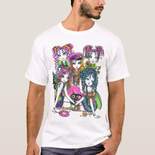 T-shirt Dessus de fées de partie de sucrerie d'arc-en-cie