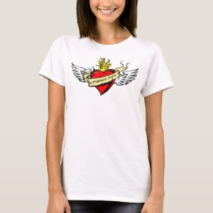 T-shirt Dessus de spaghetti de coeur de vol