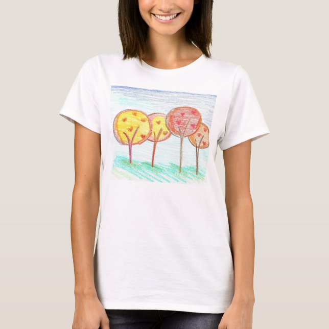 T-shirt Dessus de spaghetti de dames d'arbres affectueux (Devant)