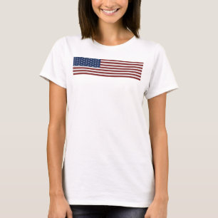 T-shirt Dessus de spaghetti de dames de drapeau américain