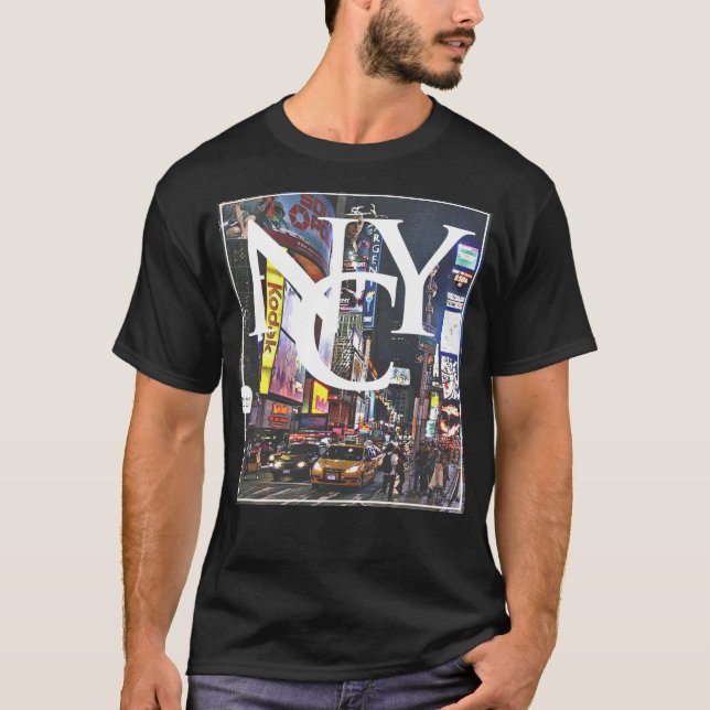 T-shirt Dessus du concepteur des hommes de NYC (Devant)