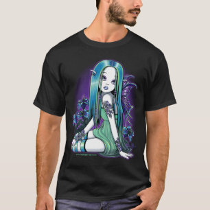T-shirt Dessus féerique d'art de Lilly de lune gothique d