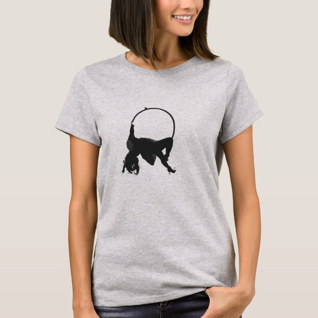 T-shirt Dessus lâche circulaire d'ajustement de cercle (Devant)