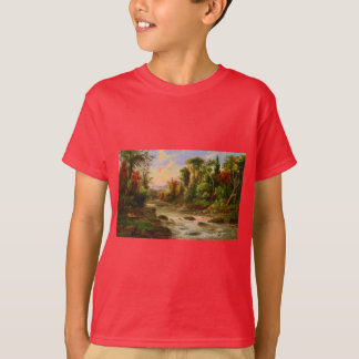 T-shirt Destin de Robert Duncanson de rivière de forêt d'a