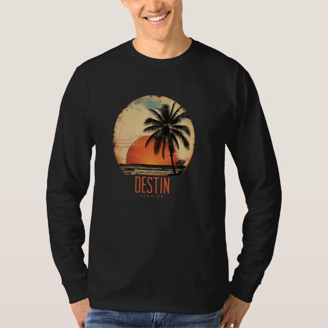 T-shirt Destin Florida FL Beach Famille Vacances Tropical  (Devant)