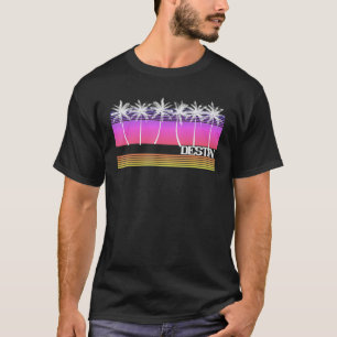 T-shirt Destin Florida Retro Style Plage Vintage Sunset 70