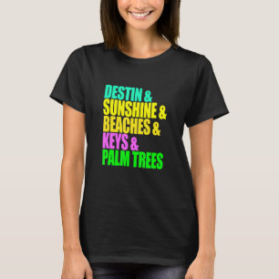 T-shirt Destin Floride Plages Palmiers Sunshine Vacatio