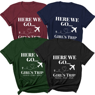 T-shirt Destination Personnalisée Voyage Famille Filles Vo