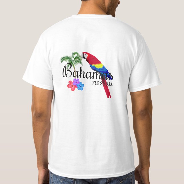 T-shirt Destination tropicale des Bahamas de Nassau (Dos)