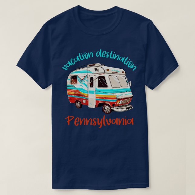 T-shirt Destination vacances Pennsylvanie (Design devant)