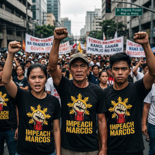 T-shirt Destituer Marcos Corruption Philippine Protest