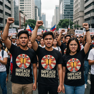 T-shirt Destituer Marcos Corruption Philippine Protest